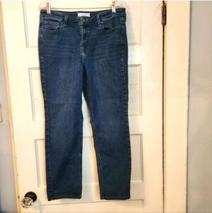 Lane Bryant Jeans, Mid Rise Super Stretch Straight Leg Denim. Size 14S Short EUC